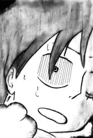 Ruffy mit Kohlestift