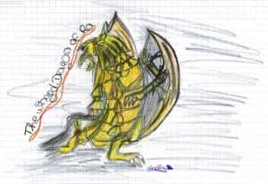 Der geflügelte Drache des Ra