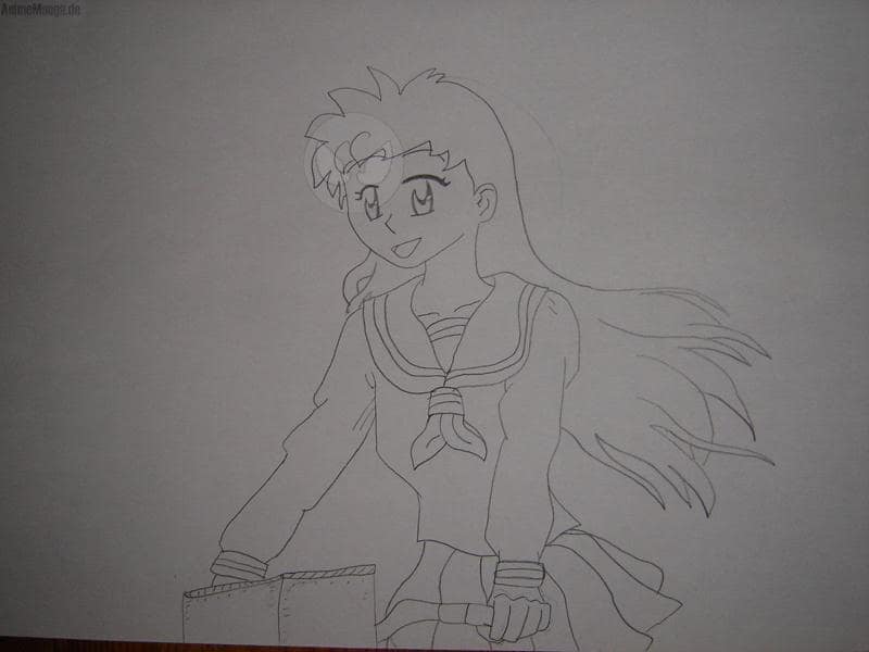 Kagome auf ihrem Fahrrad ^^