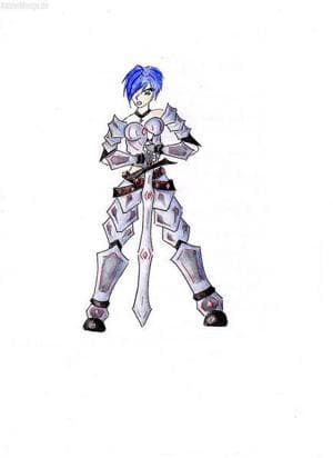 Komische Frau mit Schwert^^