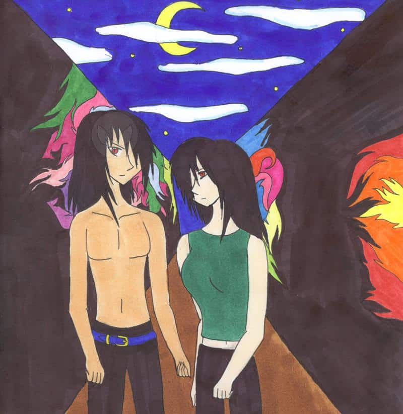 Red Eyes Lion and Red Eyes Tiger