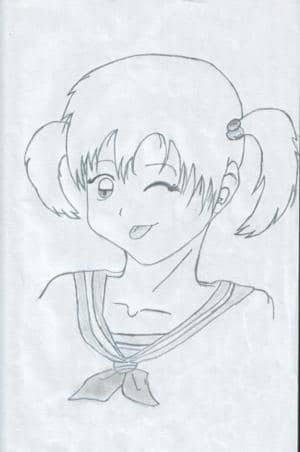 Mädchen in Schuluniform...