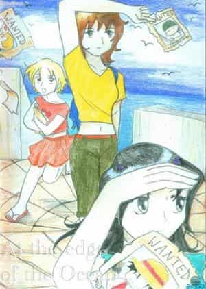 at the edge of the ocean