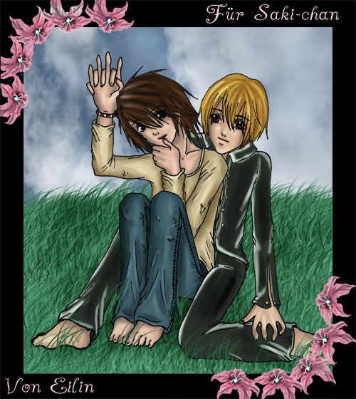 L und Raito für sakix3 (._.)v