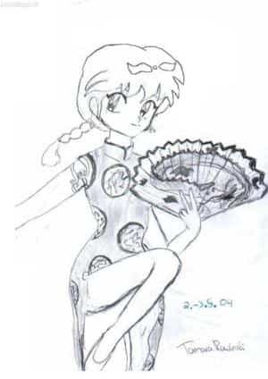 'Ranma-chan (mit Fächer)'