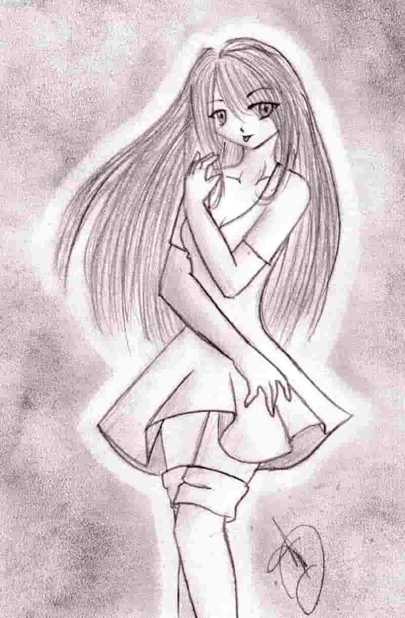 n Mädel (mit bleistift) ^^