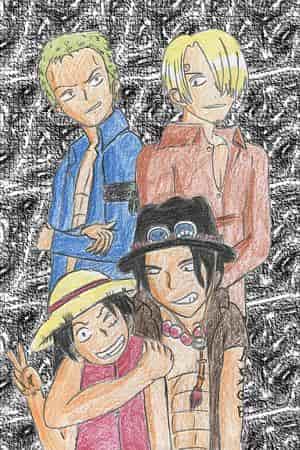 Ace, Luffy, Sanji & Zorro