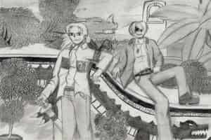 Ein Sommerbild mit Sanji und Zorro