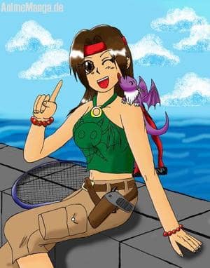 Me-chan! (What is she doing here?!?)