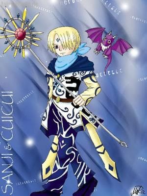 Sanji et Cuicui contre le mal! XD