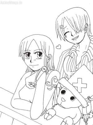 Sanji, Nami &Chopper Outline