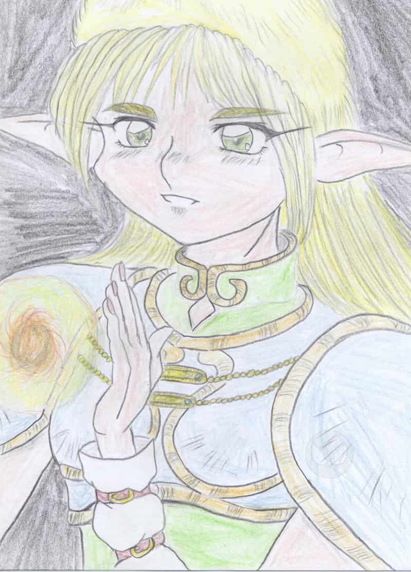 Deedlit beim Zaubern