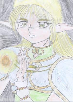 Deedlit beim Zaubern