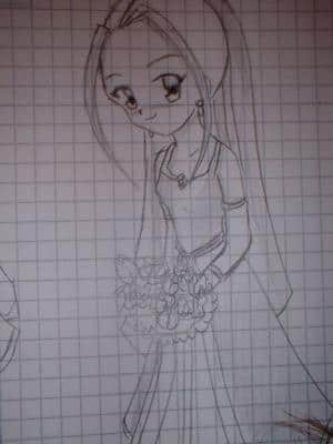 Karen & her wedding dress