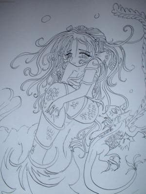 Outlines: Nixe mit komischem Viech..