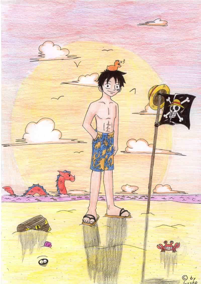 ruffy in badeshorts ^^"