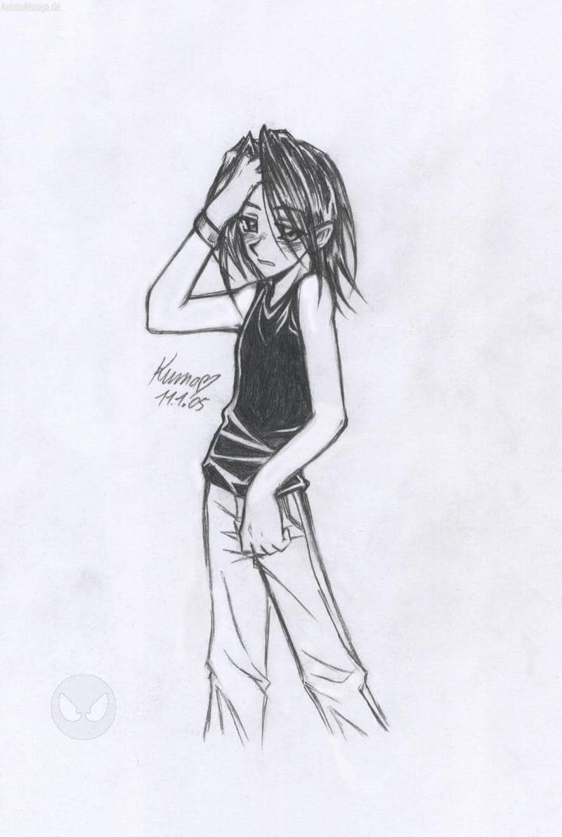 Masaki mit schwarzen Haaren XD