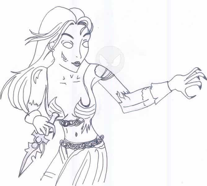 Outlines Untote Magierin