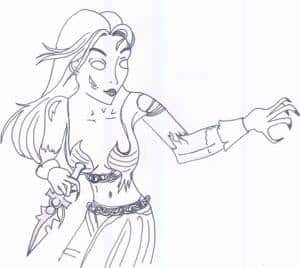 Outlines Untote Magierin