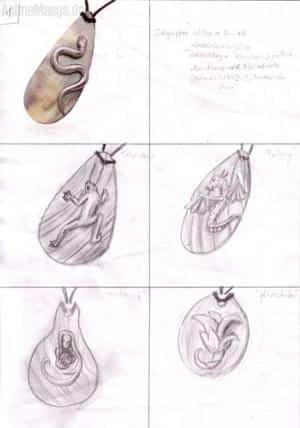 Im 'Schmuck-Zeichen-Unterricht' entstanden (28.02.2005) I von II