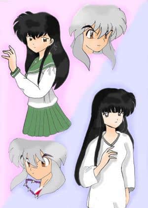 Inuyasha, Kagome und Kikyo