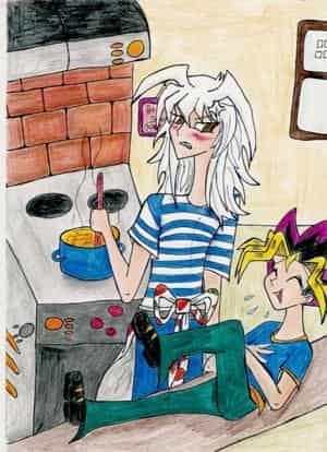 Bakura mal als Smutje ^^"" (Ich weiß,dass es bescheuat aussieht....^_^")