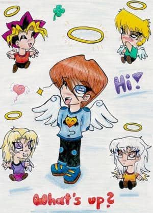 Kaiba in the middle °^0^°