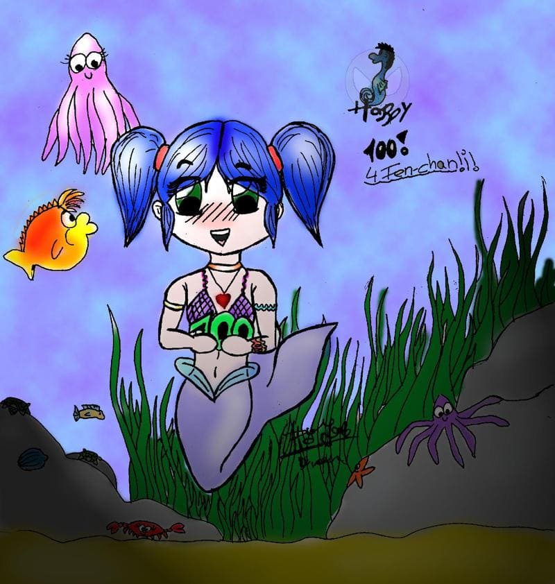 Ne chibi-meerjungfrau für Fen-chan zum 100sten!!!!! (SAYO, BLEIB!!!!!)