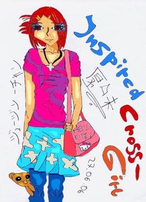 Inspiried Cross-Girl coloriert