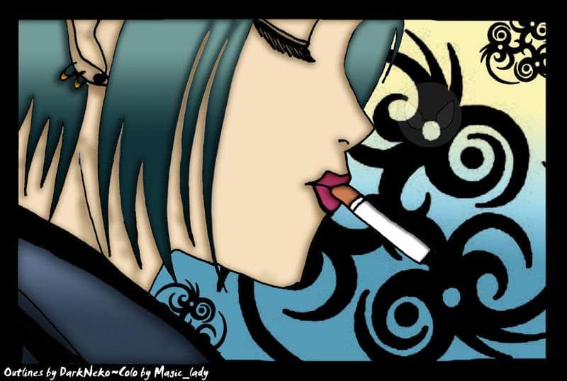 Outlines by DarkNeko, Colo von mir ~ Thinking... or... some stuff!! o_O