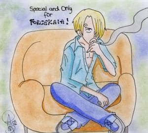 Special and Only for ForceKaiA - Sanji auf dem Sofa