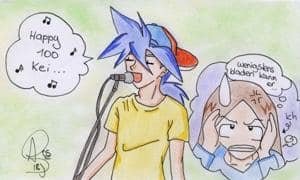 Happy 100 Kei - Buntstifteversion