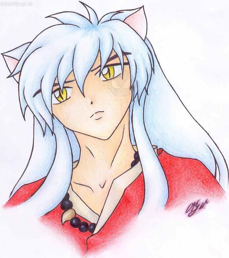 Es hat zwei gelbe Augen und Hundeohren...^^