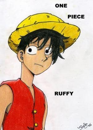 +++mein erster Ruffy+++abgemalt