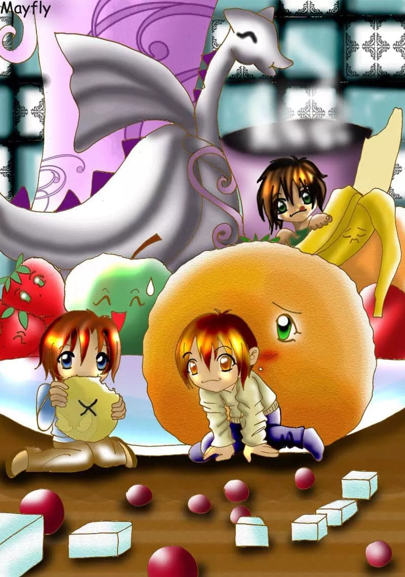 Chibis im Obstparadies