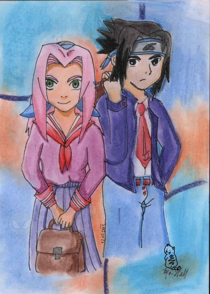 Sakura und Sasuke~Schuldesigne