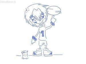 noch eine Skizze...Über Basketball!