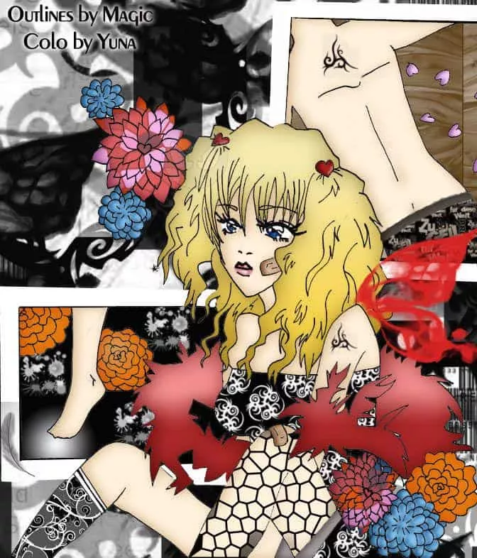 Outlines by Magic_lady ~ Reach you with my wings of hope ~ Colo by me