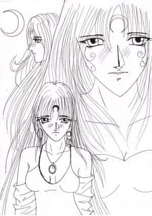 Vorzeichnung zu Luna,Leila und Wanda