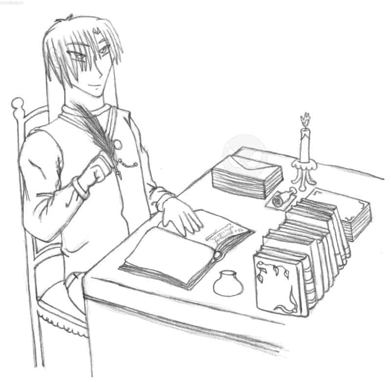 Senon beim schreiben