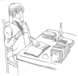 Senon beim schreiben