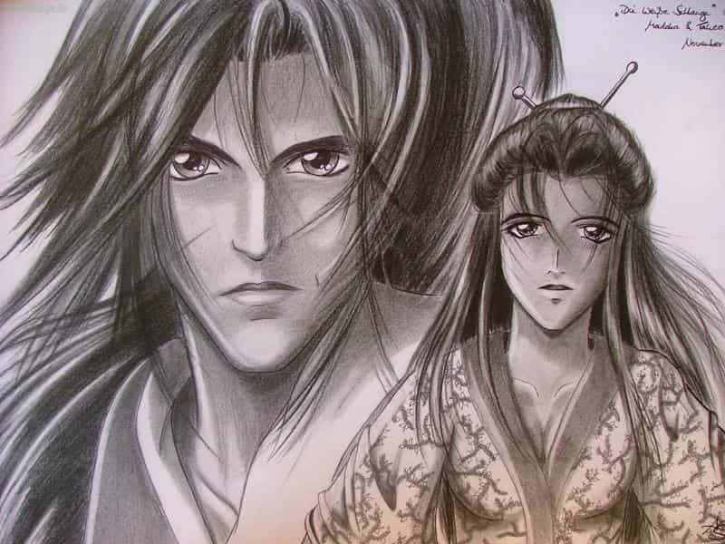 "Die Weiße Schlange" Cover zu meiner FF (Takeo & Madoka)