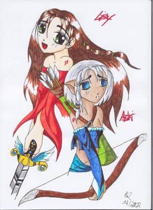 Mit Schwert, Pfeil und Bogen...