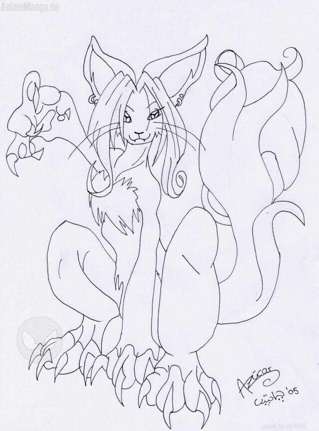 Moi als ne Kitty Outlines