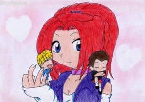 So ne Tussi und zwei Chibis. >.ô