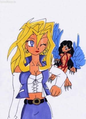 Chibi Mai mit Chibi Asuka_Harpie Copic Übung ^^°