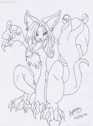 Moi als ne Kitty Outlines