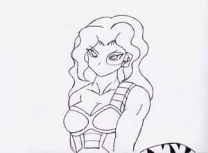 Azu s back.. O_O Lineart