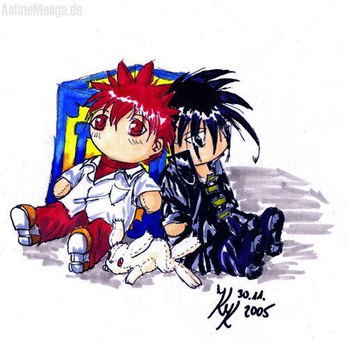 Daisuke, Dark und wizz als Plüschtiere