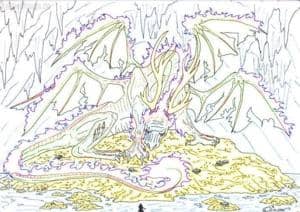 drachenoutlines bunt